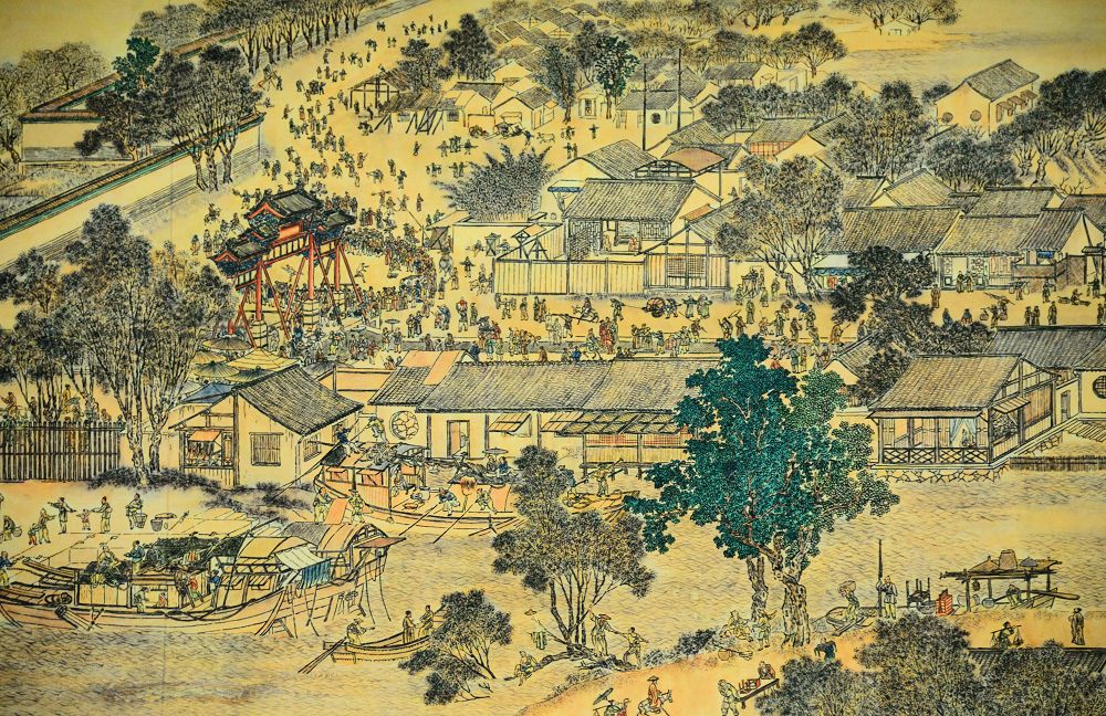2019年10月24日，画家巫世林临摹创作的清明上河图局部。 (7).JPG